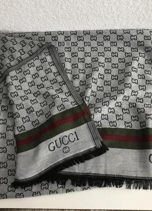 Шарф палантін gucci шикарний платок, на холодну погоду