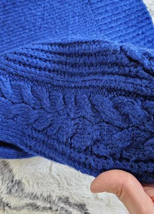 Шерстяной синий свитер6 фото