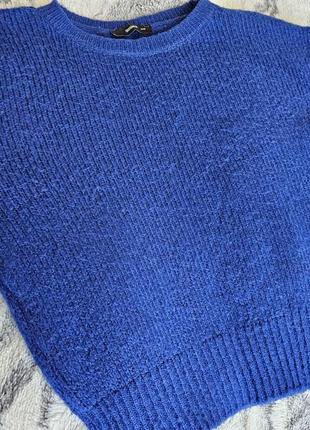 Шерстяной синий свитер7 фото