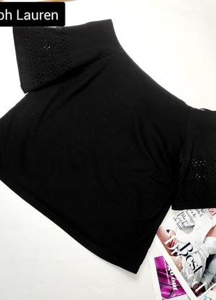 Джемпер жіночий чорного кольору з відкритими плечами з короткими рукавами від бренду lauren ralph m