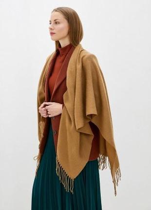 Оригинальный пончо накидка болеро кардиган шарф vero moda трендовый цвет camel coat