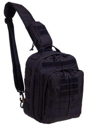 Сумка тактична багатоцільова через плече ty-115 чорний (59493016), silver knight