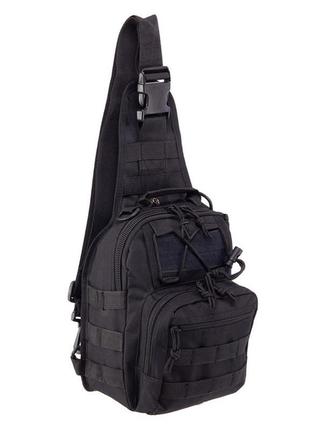 Сумка тактична багатоцільова через плече zk-5506 6л чорний (59508242), fdso