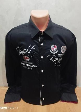 Эксклюзивная модная хлопковая рубашка с декором armadora comfortfit.