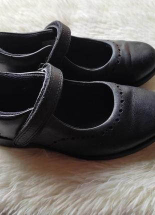 Черные, кожаные, школьные ботиночки- туфли, 29 размер
