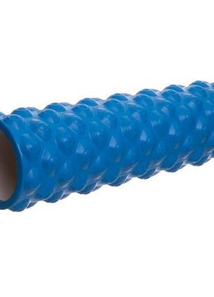 Роллер для йоги та пілатесу grid bubble roller fi-6672-bubble 45см синій (33508076), fdso