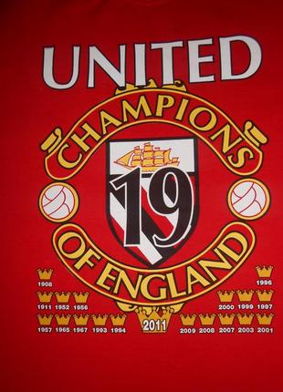 Футболка manchester united champions of england 2011/манчестер юнайтед чемпион англии 2011/vintage3 фото