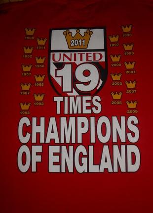 Футболка manchester united champions of england 2011/манчестер юнайтед чемпион англии 2011/vintage4 фото