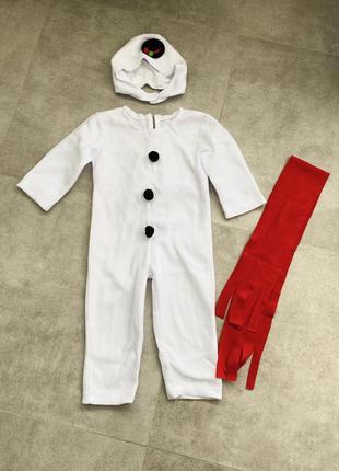 Новий костюм сніговика мʼякий 110 розмір 4-5 роки1 фото