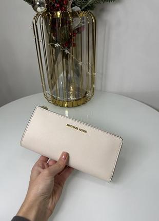 Кошелек брендовый michael kors jet set large wallet кожа оригинал на подарок