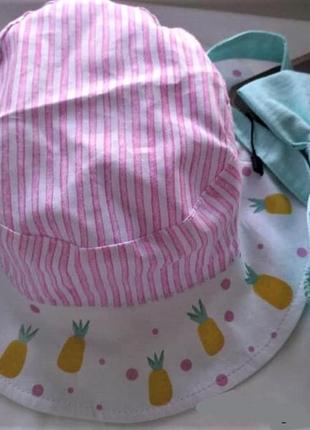 Милая панама повязка для девочки розового цвета3 фото