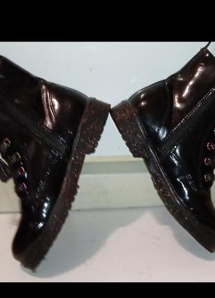 Брендові утеплені лакові демі ботиночки george.5 фото