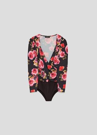 Zara боди в цветы