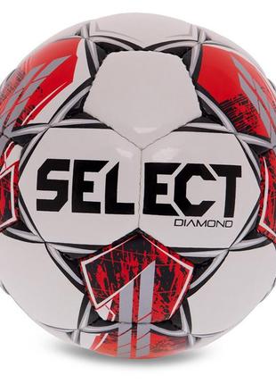 Мяч футбольный diamond v23 diamond-wr №4 бело-красный (57609006)