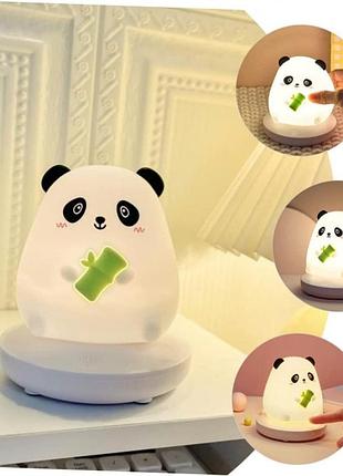 Дитячий акумуляторний led нічник на підставці — панда