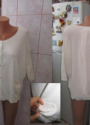 Кофта спереди трикотаж, спинка-шифон, качество шикарное.