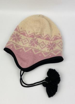 Шерстяная шапка dale of norway 🇳🇴 оригинал теплая зимняя вязаная женская с ушами туристическая для походов4 фото