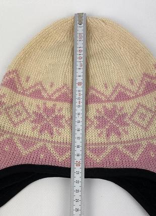 Шерстяная шапка dale of norway 🇳🇴 оригинал теплая зимняя вязаная женская с ушами туристическая для походов9 фото
