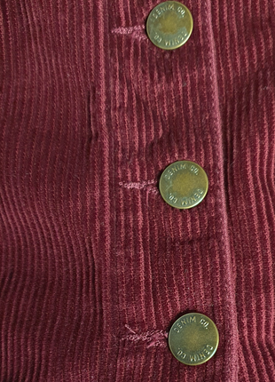 Бордовая вельветовая юбка5 фото