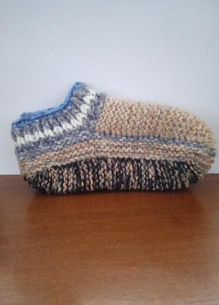 В'язані тапочки - носки5 фото