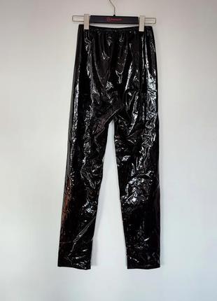 Ledapol лакированные черные брюки женские кожаные глянцевые кожуни секси эротик фотосессия1 фото