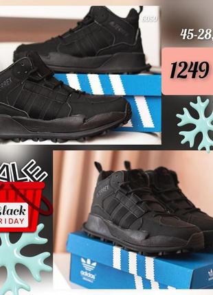 Sale кроссовки мужские кожаные зимние замшевые с мехом ботинки сапоги высокие теплые, отличное качество разграждений6 фото