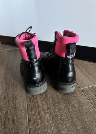 Ботинки tommy hilfiger, массивные кожаные ботинки демисезон, на шнуровке5 фото