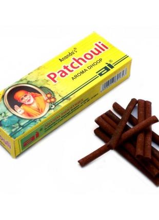 Anand's patchouli aroma dhoop (безновні) пчули, ароматичні палички, натуральні палички, пахощі