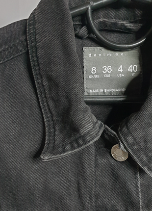 Черная джинсовая куртка/пиджак5 фото
