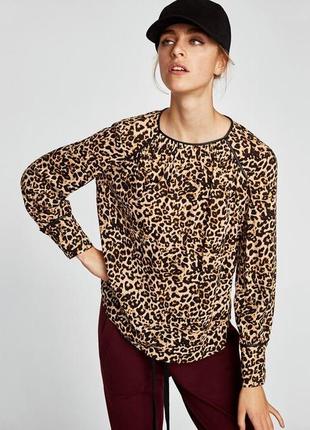Леопардовая блузка в анималистичный животный принт от zara8 фото