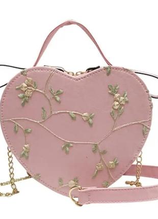Розовая сумочка сердце  / розовая сумка сердечко