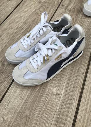 Кроссовки puma roma classic gum blue white 366408-01 кроссовки для спорта бега атлетики спорт зала2 фото