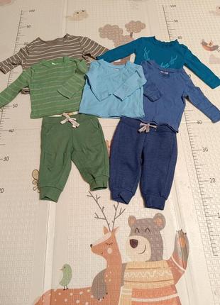 Пакет одежды для малыша, набор для малыша, штаны и регланы2 фото