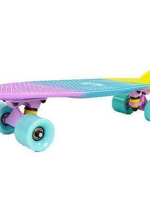 Скейтборд penny fish color sk-402  фиолетово-голубой (60429392)