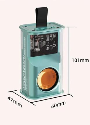 Прозора бездротова bluetooth-колонка mecha, 5 вт, 500 маг, type-c
