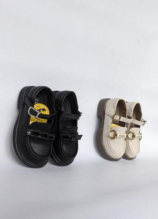 Черные туфли для девочки clibee, кожаная стелька, весенняя обувь, размер 26,27,28,29,307 фото