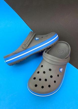 Мужские кроксы всех размеров crocs crocband charcoal/ocean