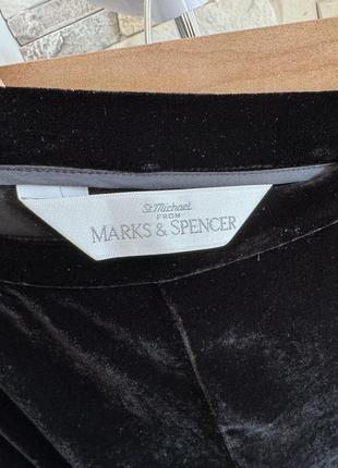 Женские нарядные бархатные брюки marks & spencer8 фото