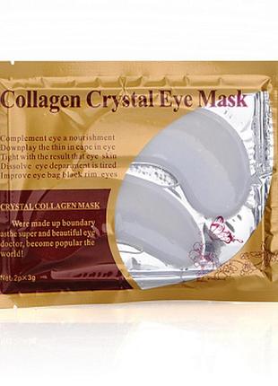Патчи для кожи вокруг глаз collagen crystal eye mask белые,1 фото