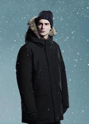 Пухова парка куртка uniqlo ultra warm down hooded hybrid coat