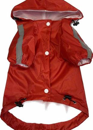 Дождевик, курточка для собаки, m, красная, одежда для собаки2 фото