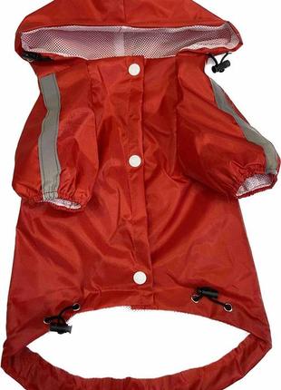 Дождевик, курточка для собаки, m, красная, одежда для собаки4 фото