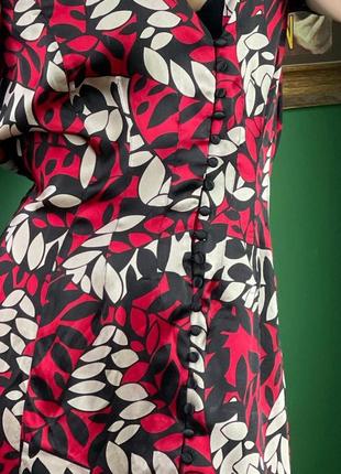 Невероятное шелковое платье индивидуального пошива с акцентными пуговицами5 фото