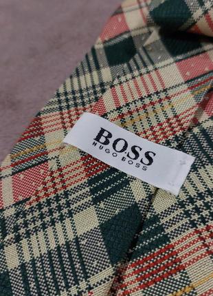 Шовкова краватка в клітинку hugo boss4 фото