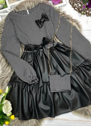 Стильне нарядне плаття з сумочкою для красунь2 фото