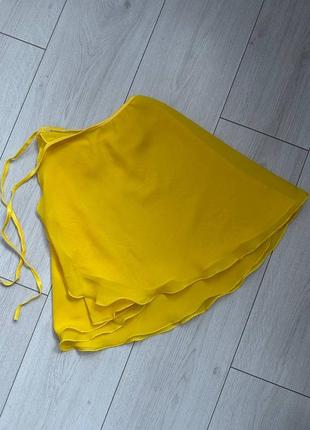 Желтая юбка для танцев, спорта.1 фото