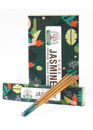 Namaste india pure jasmine 15 грам , ароматические палочки, натуральные палочки, благовония натуральные