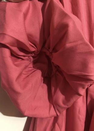 Сукня жіноча пишне ошатне цвіт фуксія misspap вечірнє сексуальне коктейльне елегантне жіночне zara4 фото