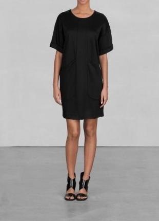 Короткое черное платье из вискозы &XS, S, M, L