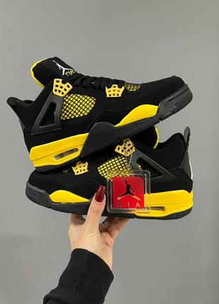 Шикарні стильні кросівки "nike air jordan 4 retro 《thunder》"